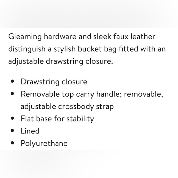 NEW JW PEI YULIA FAUX LEATHER BUCKET COLOR IVORY. Two straps removables - Picture 9 of 15